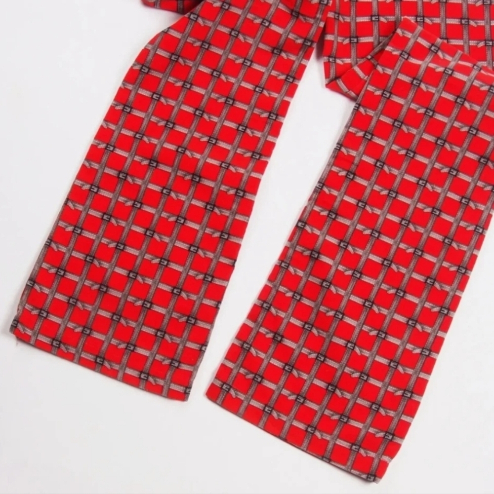 Dolce & Gabbana Vintage Red Velvet Patterned Pants Size 28. - Picture 10 of 16